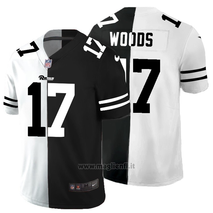 Maglia NFL Limited Los Angeles Rams Woods White Black Split
